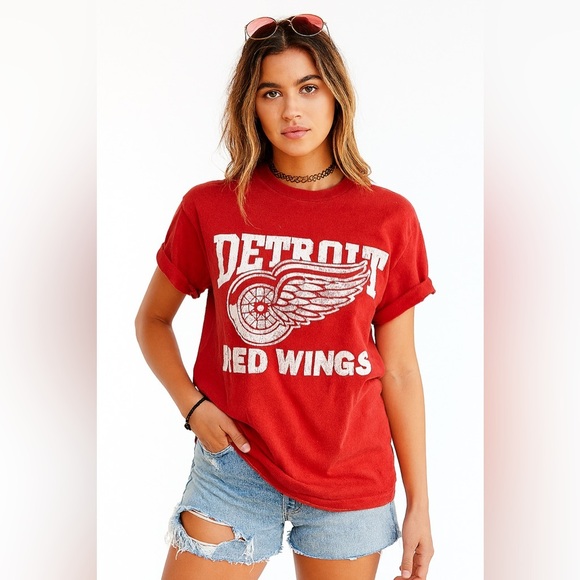 VINTAGE Starter 80s Detroit Red Wings Tee shirt - Picture 1 of 11